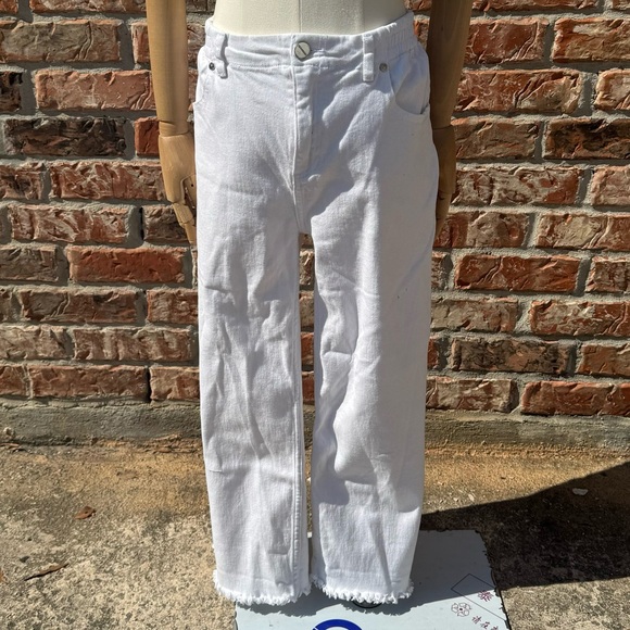 Sanctuary Anthropologie size 30 white denim designer distressed jeans / EUC - Picture 1 of 11